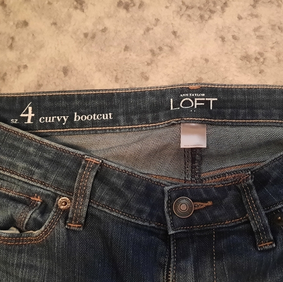 Ann Taylor Loft Curvy Bootcut Jeans - Picture 2 of 4